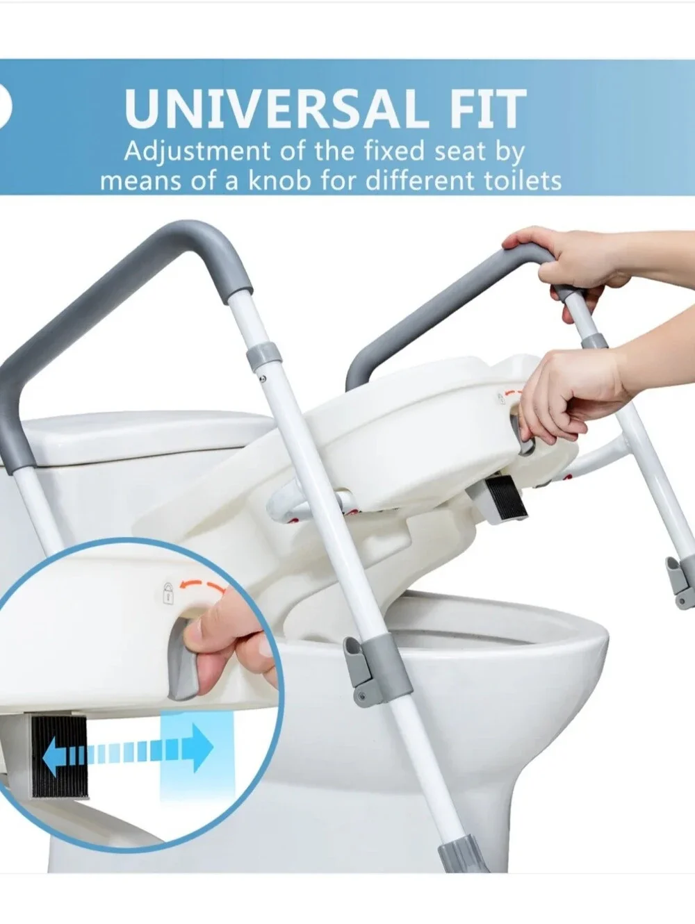 WeHwupe Raised Toiler Seat With Handles For Elderly.